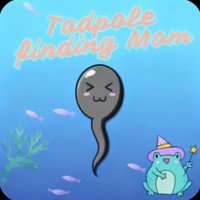 Renacuajo encontrando mamá